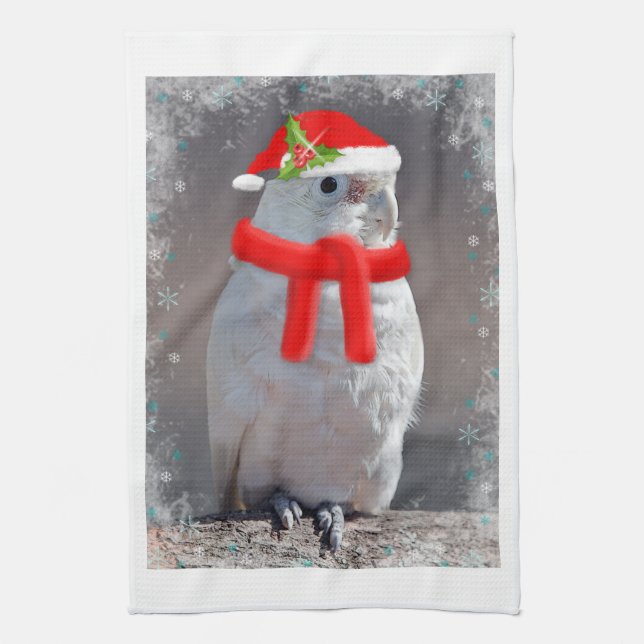 Cockatoo Weihnachtsküche Handtuch (Vertikal)