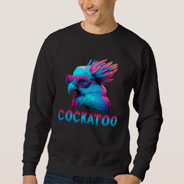 Cockatoo with Sunglasses 80s style for a Cockatoo  Sweatshirt (Vorderseite)