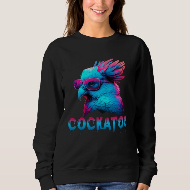 Cockatoo with Sunglasses 80s style for a Cockatoo  Sweatshirt (Vorderseite)