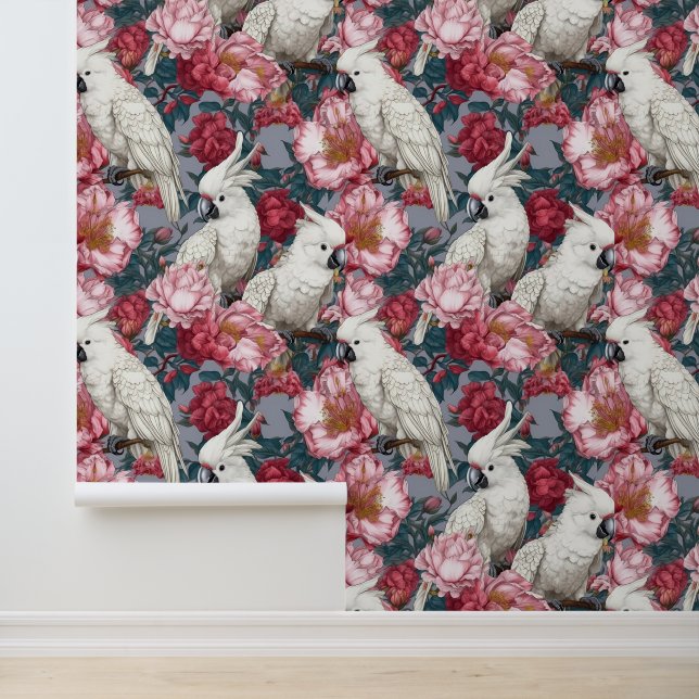 Cockatoos in Paradise Tapete (Anwendung)