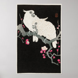 Cockatoos und Plum Blossom von Ohara Koson Poster