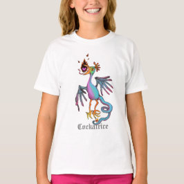 Cockatrice Pastel Mittelalterliches Bestiel-Logo T-Shirt