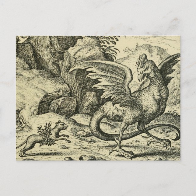 "Cockatrice vs. Weasel" Postkarte (Vorderseite)