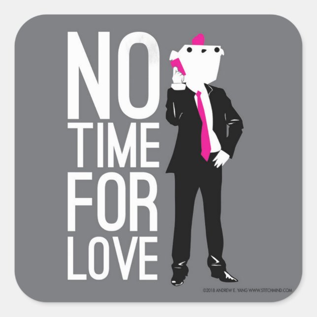 Cockblock-Anzug-Aufkleber Quadratischer Aufkleber (Vorderseite)