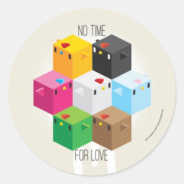 Cockblock ohne Zeitaufkleber Runder Aufkleber (Vorderseite)