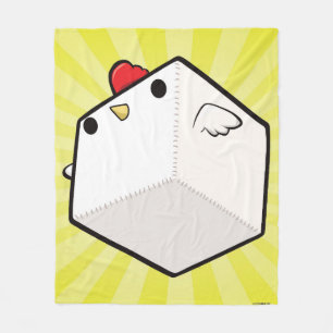 Cockblock umfassender niedlicher Huhnwürfel Fleecedecke