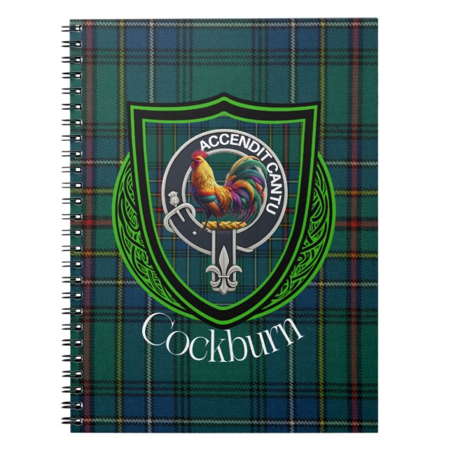 Cockburn Scottish Clan Tartan & Crest Notizblock (Vorderseite)
