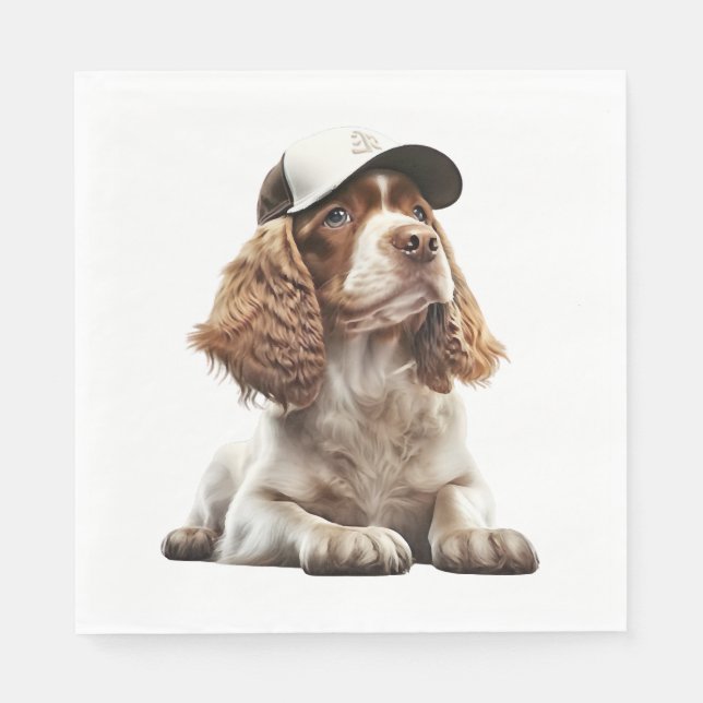 Cocker Baseball Serviette (Vorderseite)