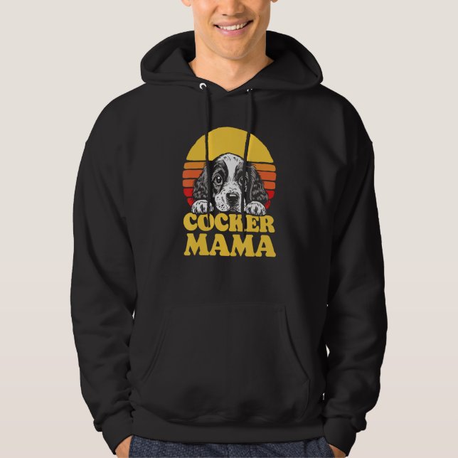 Cocker Mama Cute English Cocker Spaniel Puppy Mom  Hoodie (Vorderseite)