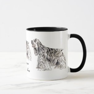 Cocker-Mutter, American Cocker Spaniel Keramikbech Tasse
