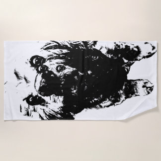 Cocker Sketch –   Bold Dog, Big Splash Strandtuch