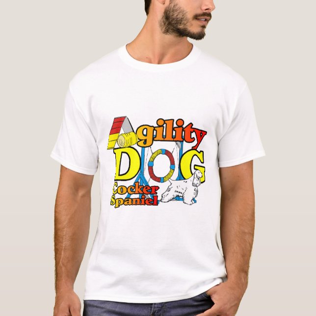 Cocker Spanel Agility Geschenke T-Shirt (Vorderseite)