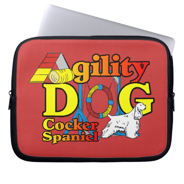 Cocker Spanel Agility Laptopschutzhülle (Vorderseite)