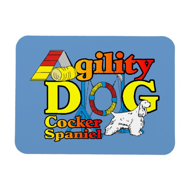 Cocker Spanel Agility Magnet (Horizontal)