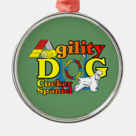 Cocker Spanel Agility Ornament Aus Metall