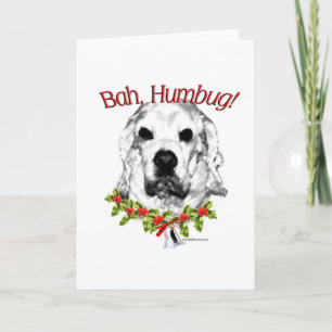 Cocker Spanel Bah Humbug Feiertagskarte