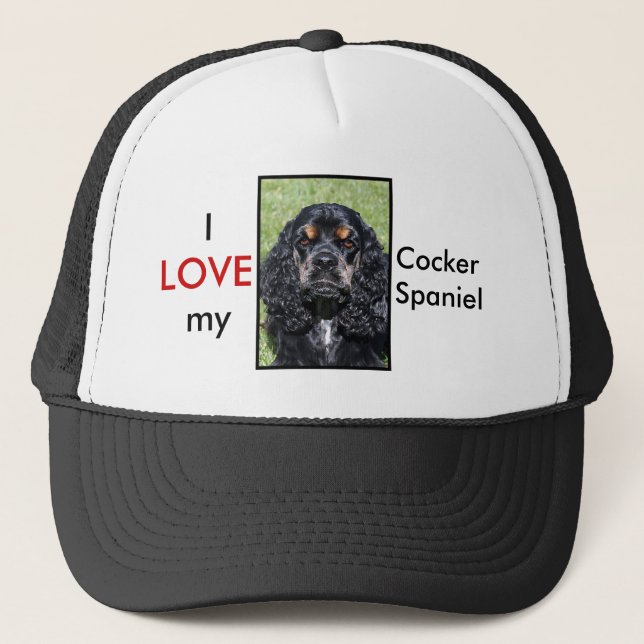 Cocker Spanel Ball Cap Truckerkappe (Vorderseite)