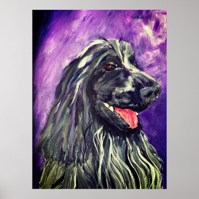 Cocker Spanel Blue Roan Painted Poster (Vorne)