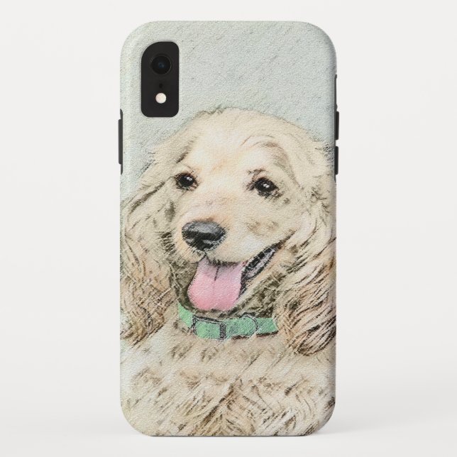 Cocker Spanel Buff Painting - Original Dog Art Case-Mate iPhone Hülle (Rückseite)