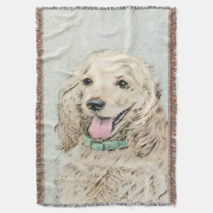 Cocker Spanel Buff Painting - Original Dog Art Decke