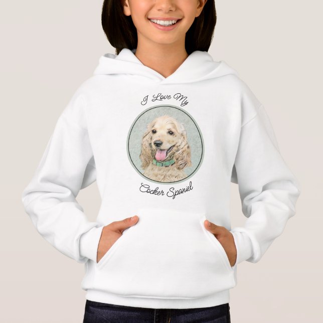 Cocker Spanel Buff Painting - Original Dog Art Hoodie (Vorderseite)