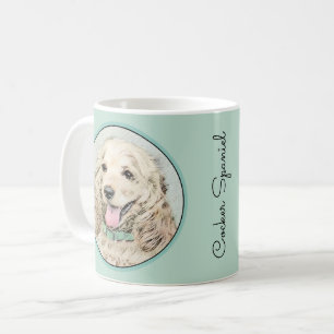 Cocker Spanel Buff Painting - Original Dog Art Kaffeetasse