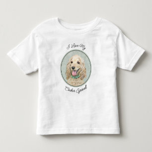 Cocker Spanel Buff Painting - Original Dog Art Kleinkind T-shirt