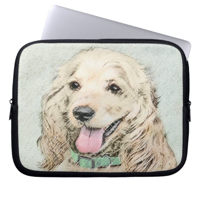 Cocker Spanel Buff Painting - Original Dog Art Laptopschutzhülle (Vorderseite)