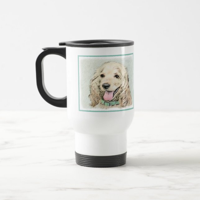 Cocker Spanel Buff Painting - Original Dog Art Reisebecher (Links)