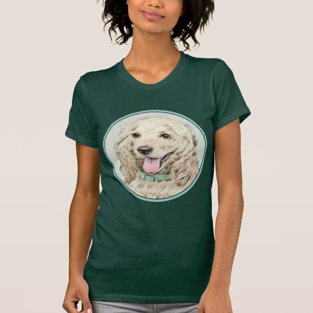 Cocker Spanel Buff Painting - Original Dog Art T-Shirt (Vorderseite)
