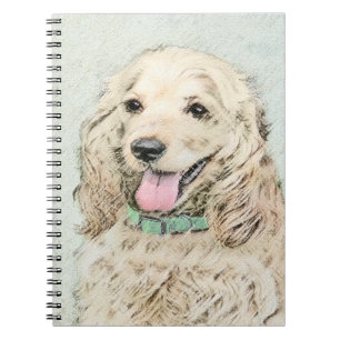 Cocker Spanel Buff Painting - Original Hund Kunst Notizblock