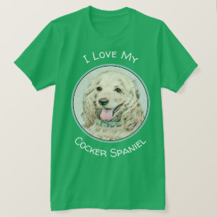 Cocker Spanel Buff Painting - Original Hund Kunst T-Shirt