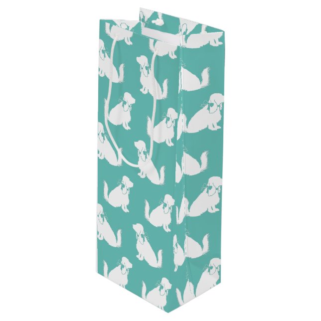 Cocker Spanel Dog Puppy Geschenktüte Für Weinflaschen (Vorderseite Schrägansicht)
