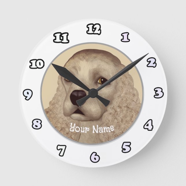 Cocker Spanel Dog Uhr (Vorderseite)