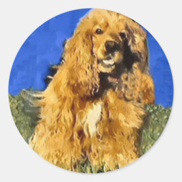 Cocker Spanel Gifts Runder Aufkleber