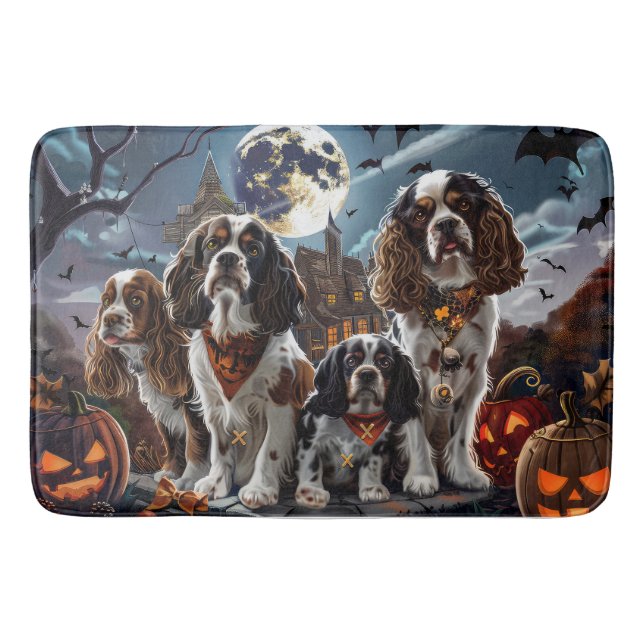 Cocker Spanel Halloween Spooky Badematte (Vorderseite)