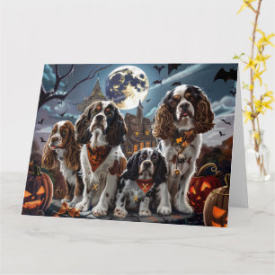 Cocker Spanel Halloween Spooky Karte