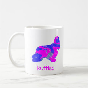 Cocker Spanel Hot Pink Dog Silhouette Kaffeetasse