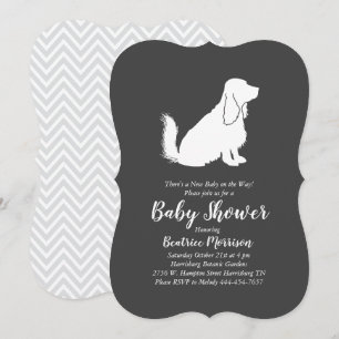 Cocker Spanel Hund Baby Duwer Gender Neutral Einladung