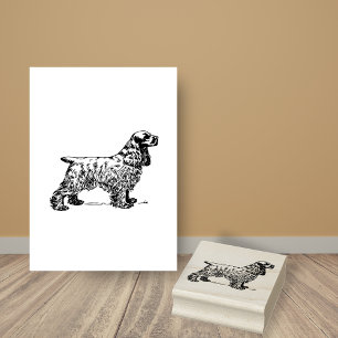 Cocker Spanel Hund Rasse Gummistempel