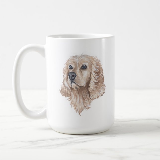 Cocker Spanel Hund Tasse | 15 oz (Links)