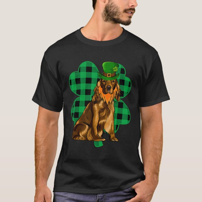 Cocker Spanel Leprechaun St Patricks Day Lucky C T-Shirt (Vorderseite)