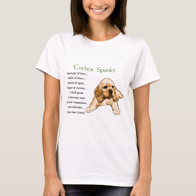 Cocker Spanel Liebespaare T-Shirt (Vorderseite)