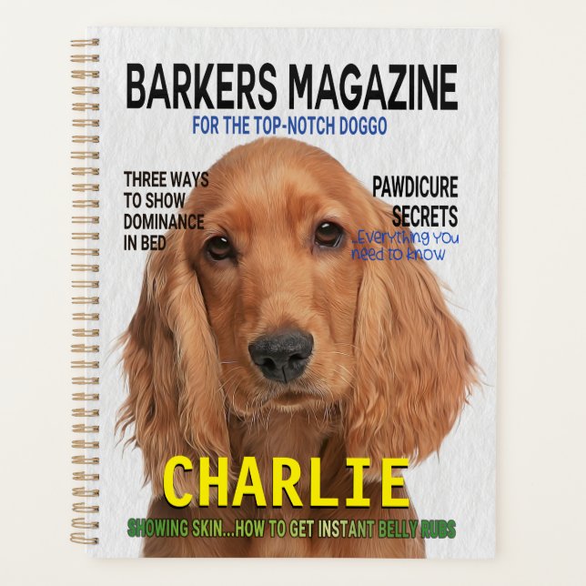 Cocker Spanel Parody Magazine Cover Planer (Vorderseite)