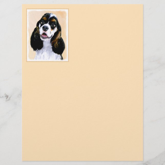 Cocker Spanel (Parti) Malerei - Original Dog Art (Vorderseite)