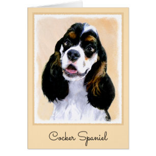 Cocker Spanel (Parti) Malerei - Original Dog Art