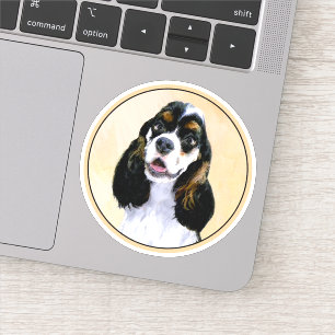 Cocker Spanel (Parti) Malerei - Original Dog Art Aufkleber