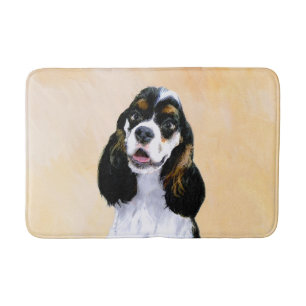 Cocker Spanel (Parti) Malerei - Original Dog Art Badematte