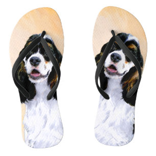 Cocker Spanel (Parti) Malerei - Original Dog Art Flip Flops