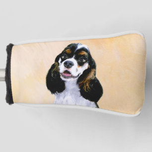 Cocker Spanel (Parti) Malerei - Original Dog Art Golf Headcover